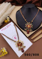 Multicolor Alloy Tribal Disc Pendant Cord Necklace