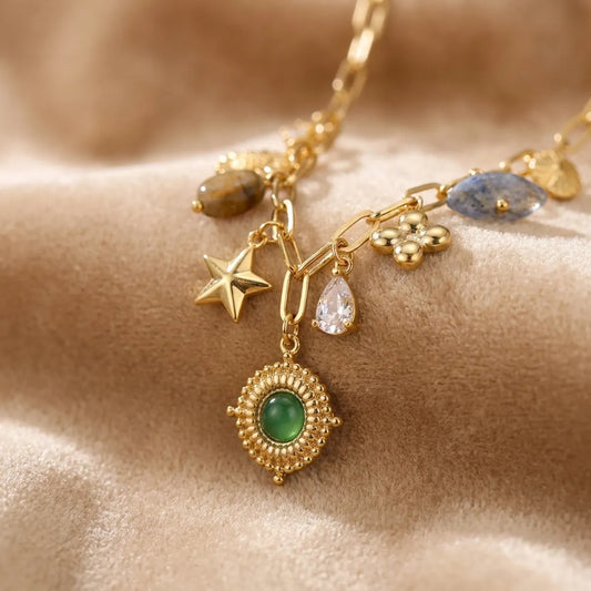 Anti Tarnish Charm Necklace