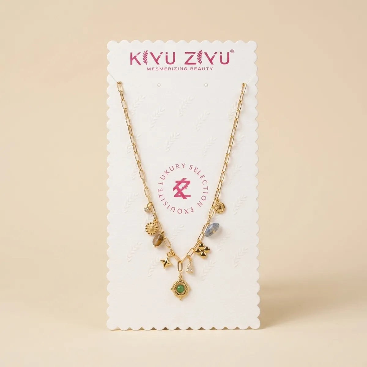 Anti Tarnish Charm Necklace