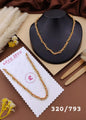 Gold Alloy Twisted Rope Chain Necklace