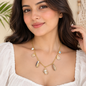 Sea Shell & Evil Eye Charm Necklace