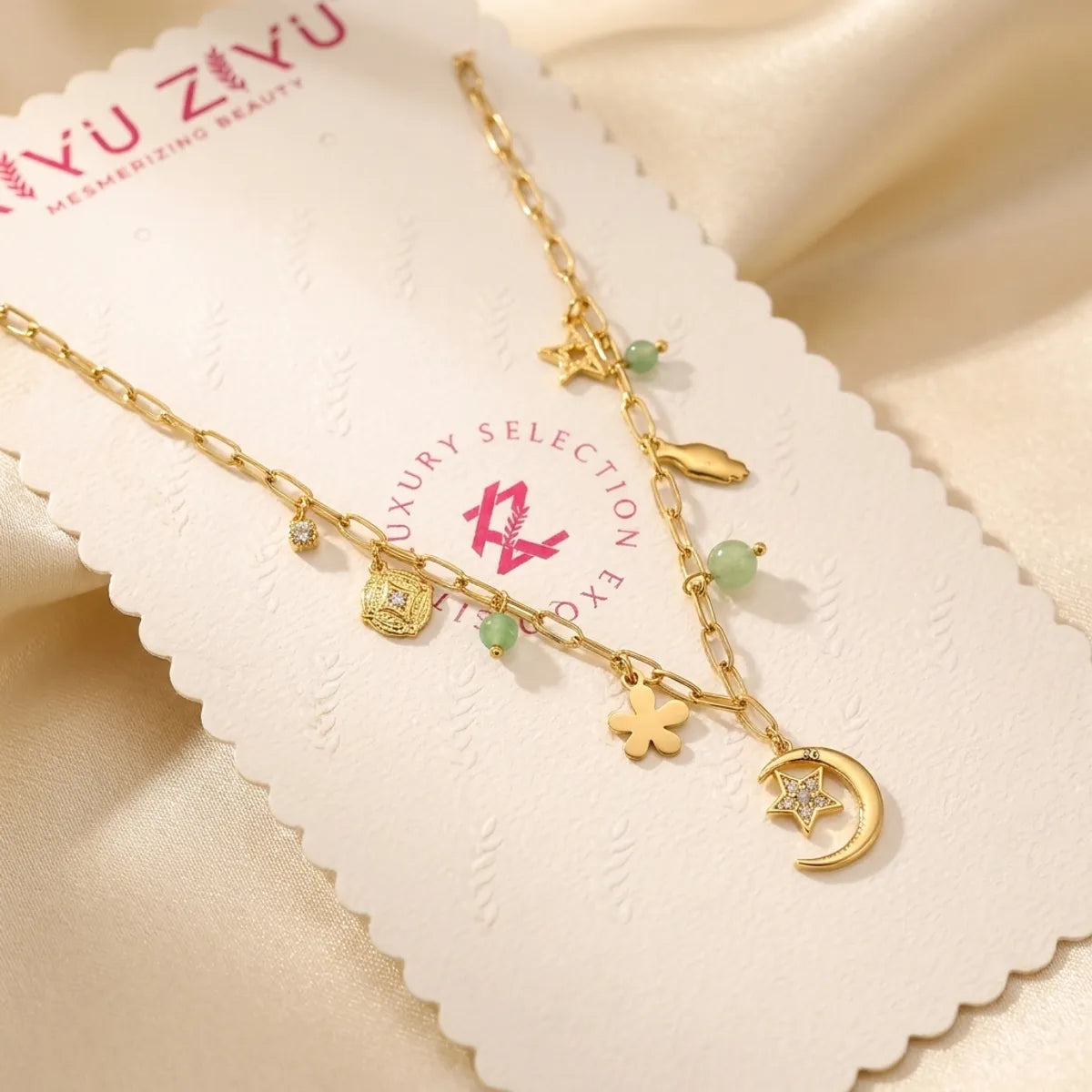 Anti Tarnish Charm Necklace