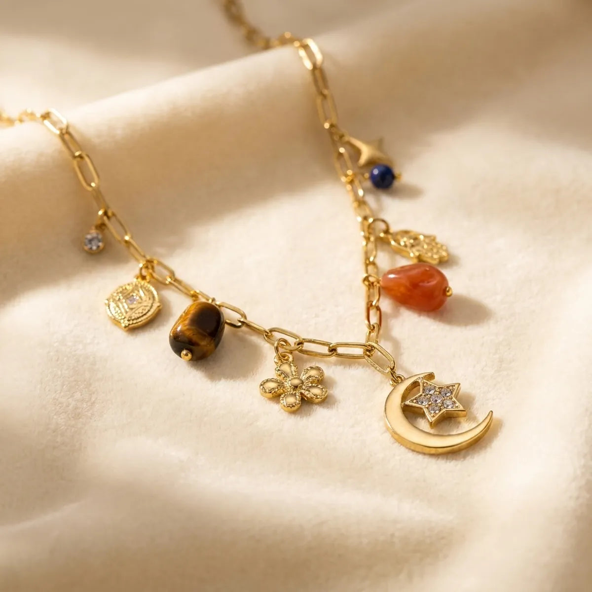 Anti Tarnish Charm Necklace