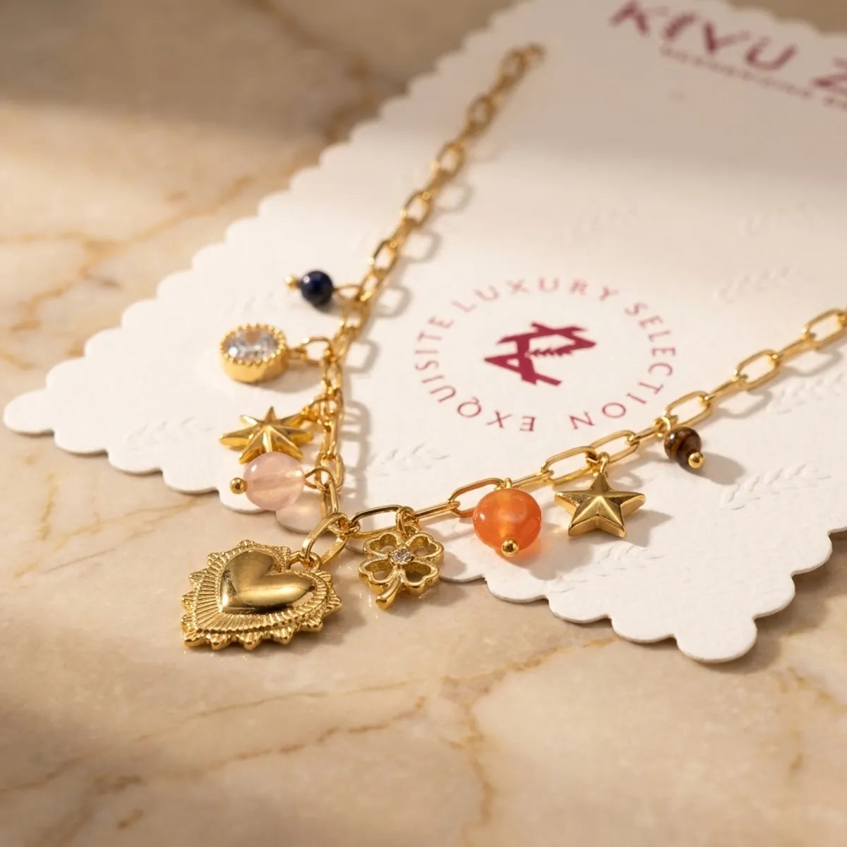 Anti Tarnish Charm Necklace