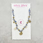 Blue Alloy Beaded Ocean Charm Seashell Necklace