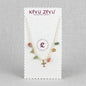Gold Alloy Multicolor Bead Cross Pendant Necklace