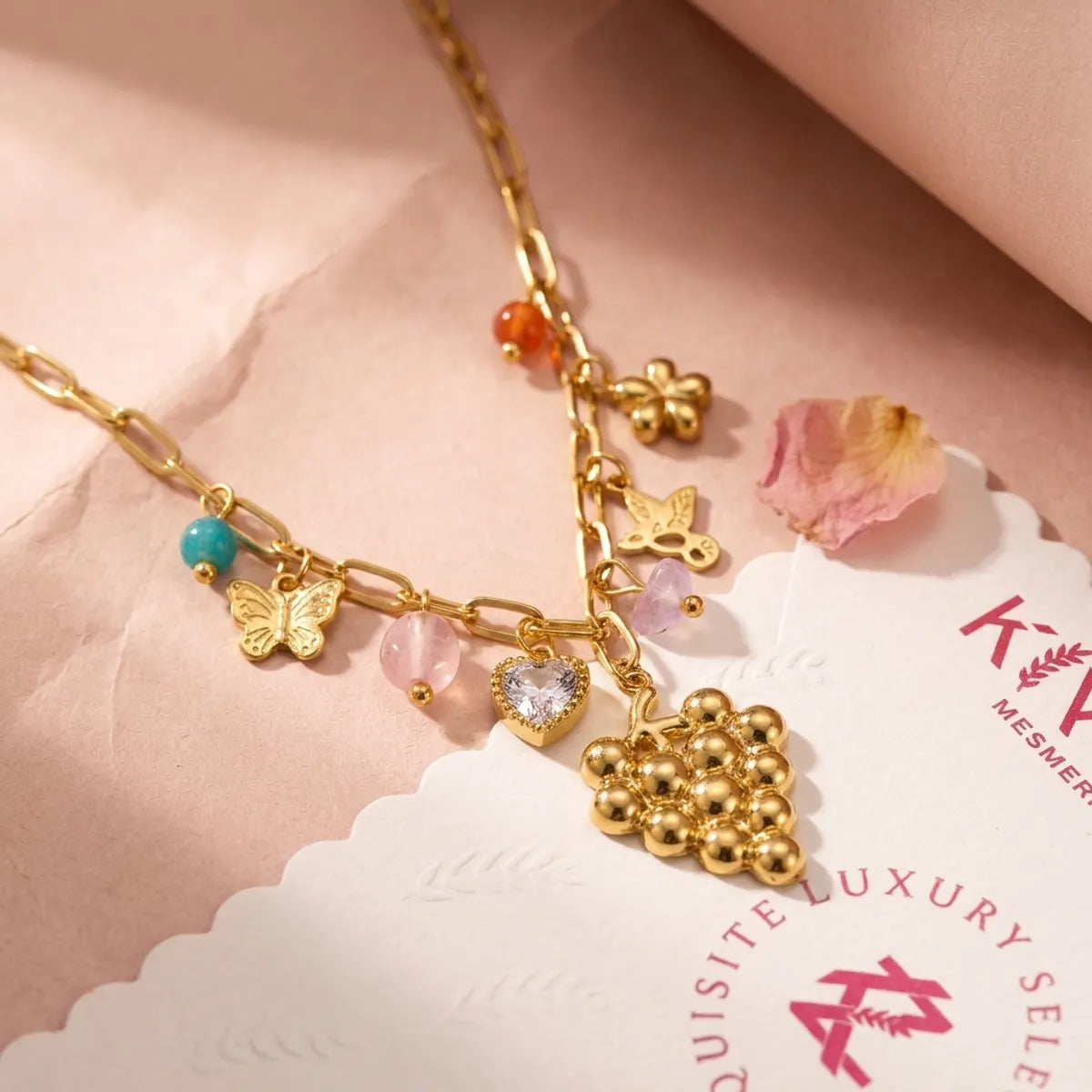 Anti Tarnish Charm Necklace