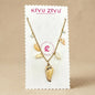 Seashell Pendant Necklace With Gold Chain