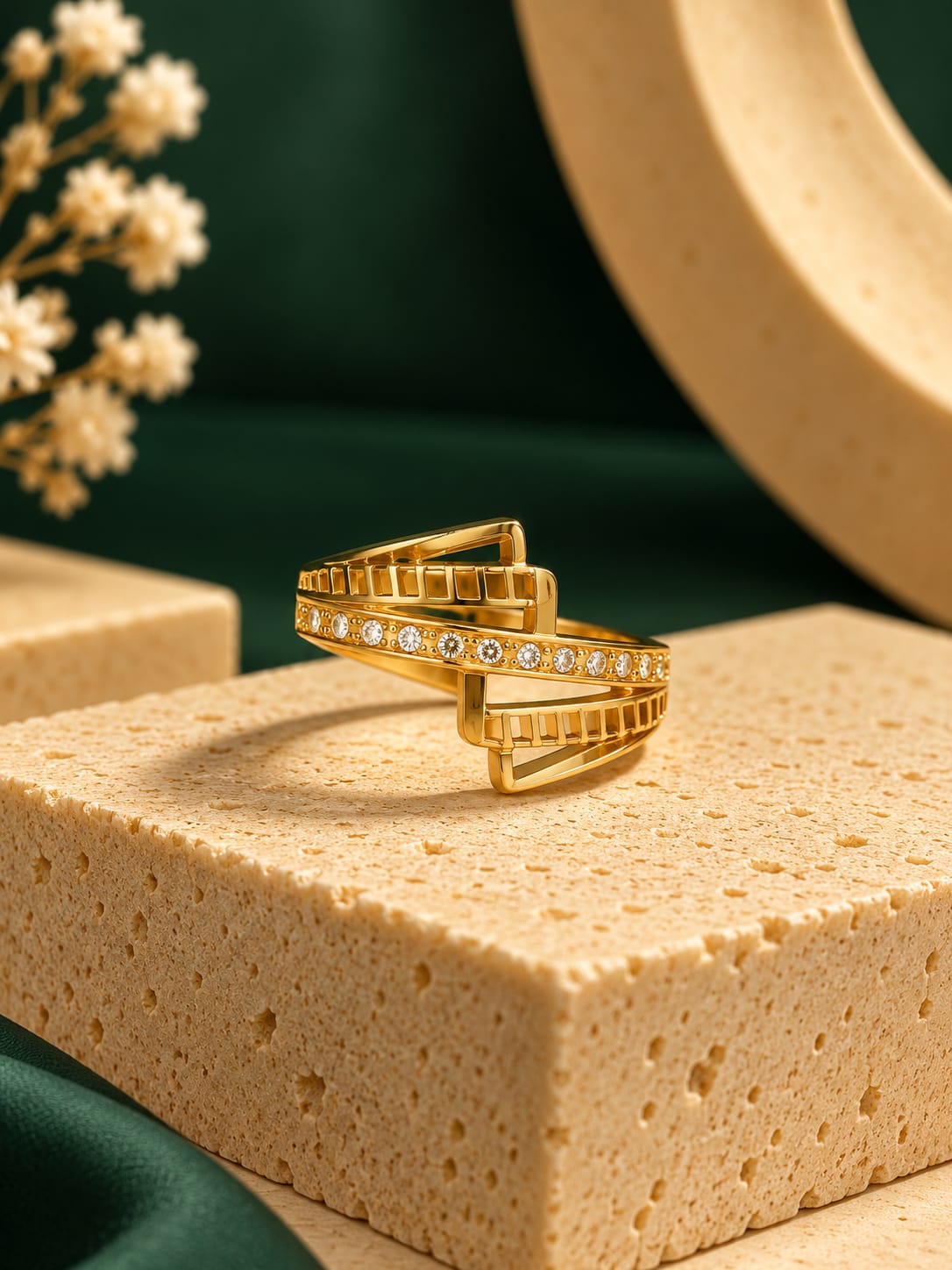 Kiyu Ziyu Ring Anti-Tarnish Stainless Steel Pack Of 3 Rings