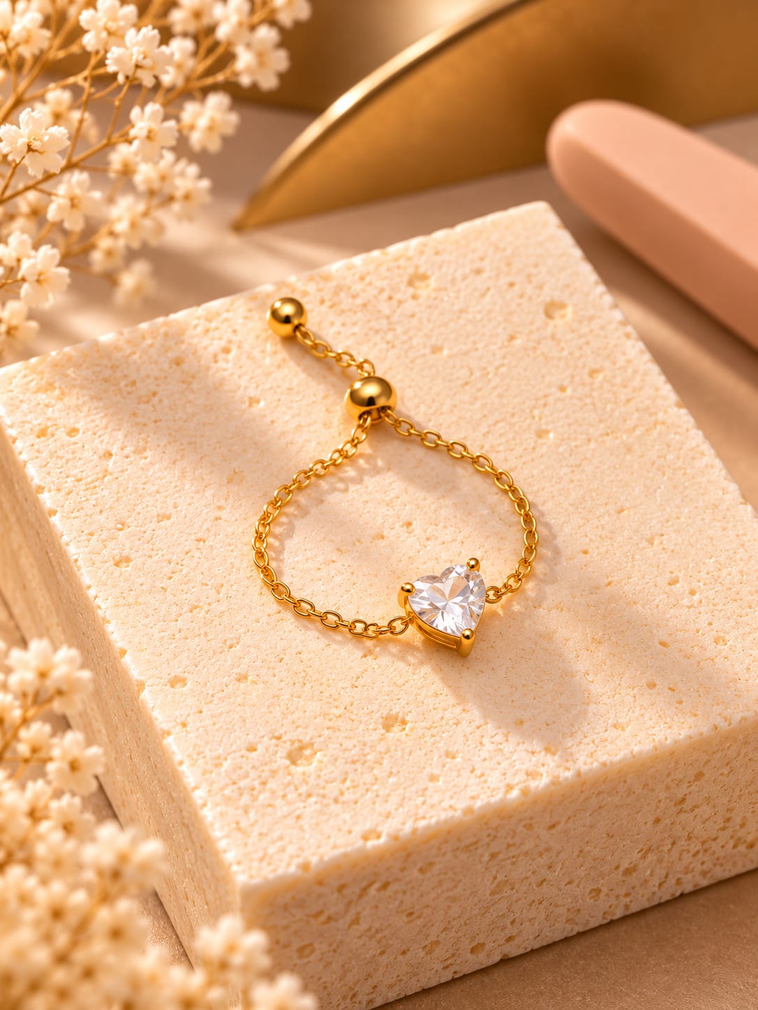 Kiyu Ziyu Ring Anti Tarnish Adjustable Chain Ring