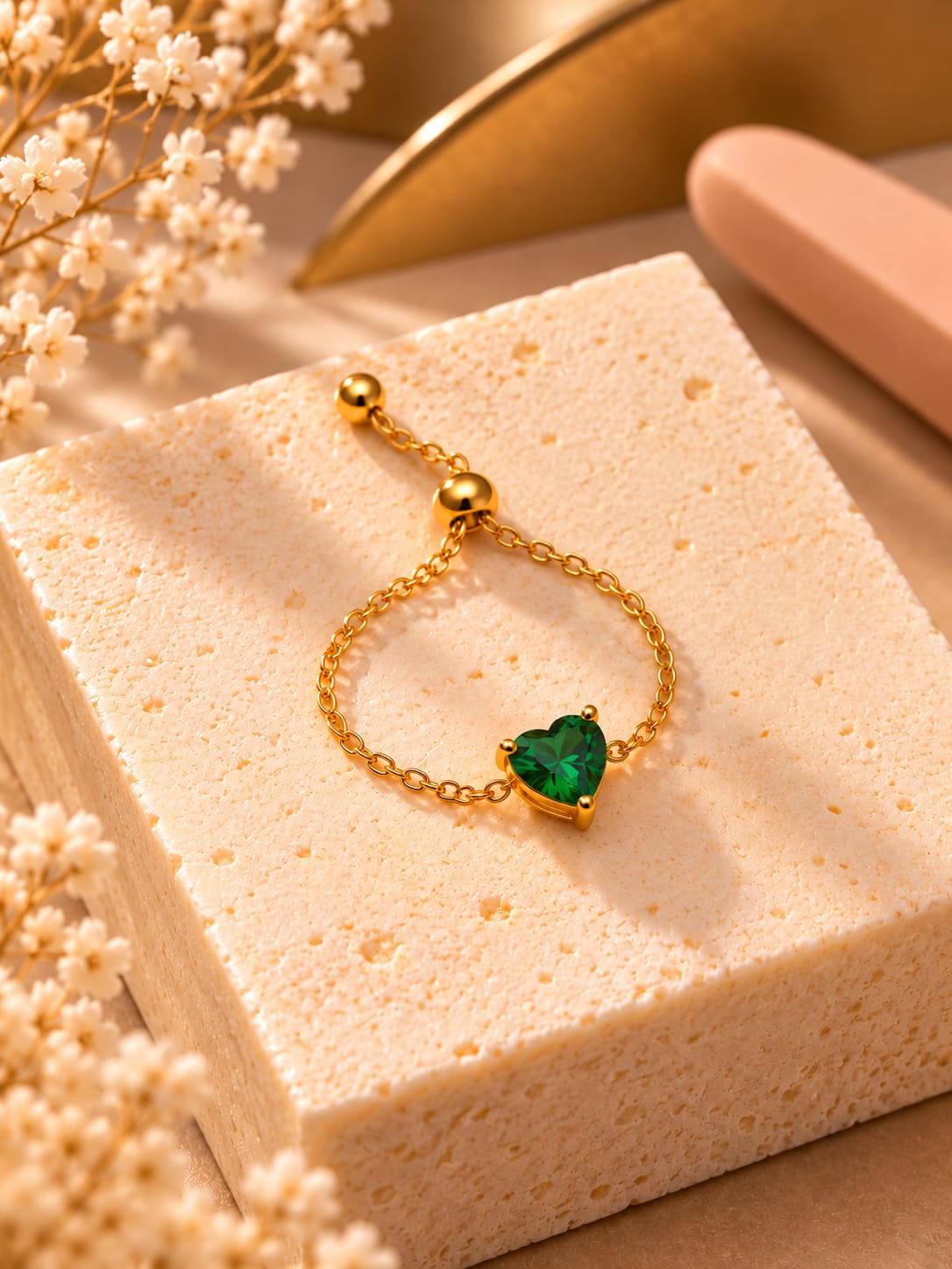 Kiyu Ziyu Ring Anti Tarnish Adjustable Chain Ring