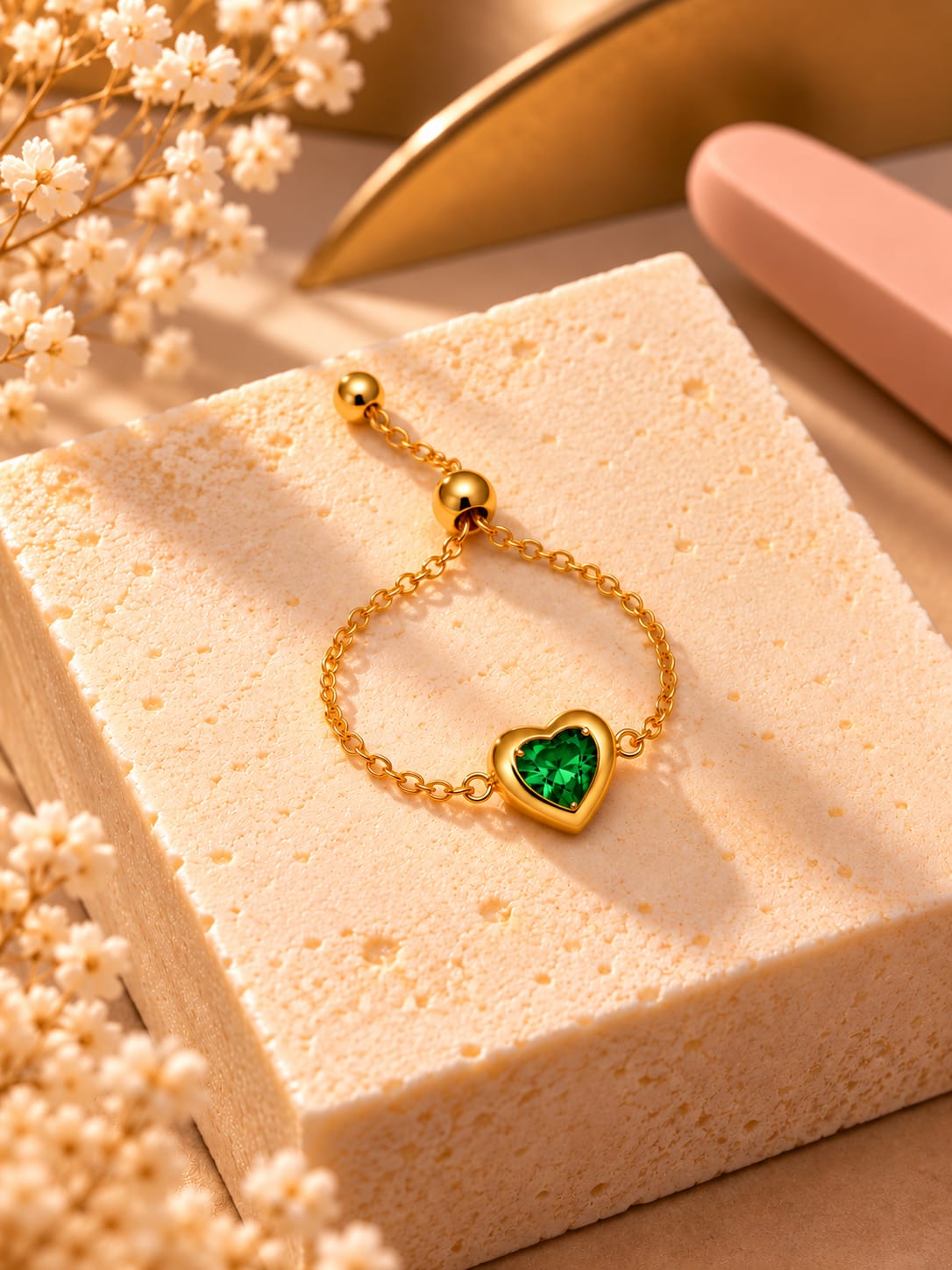 Kiyu Ziyu Ring Anti Tarnish Adjustable Chain Ring