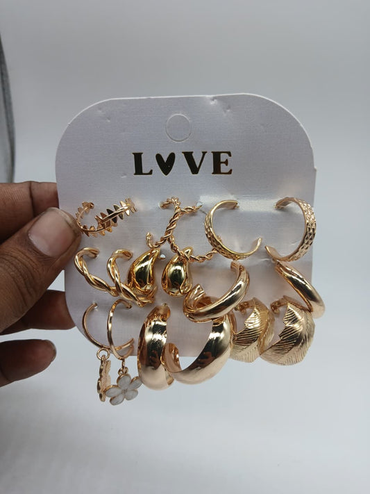 9 Pair of Earring Combo